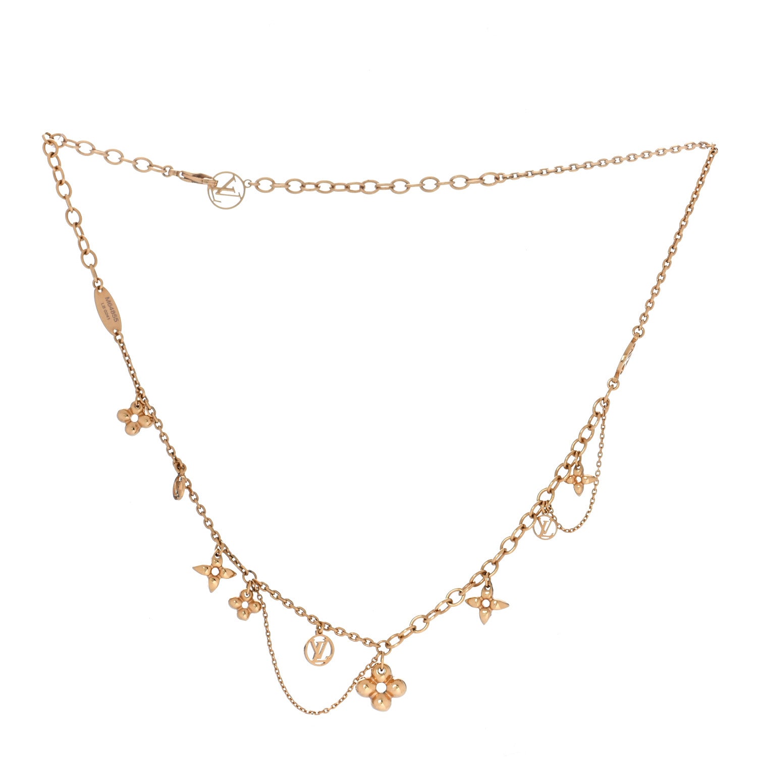 Louis Vuitton Metal Blooming Supple Necklace Gold 3 of 6