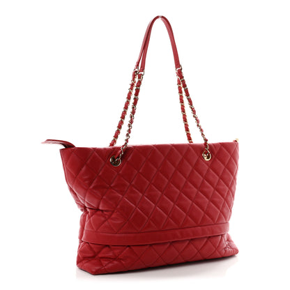 Chanel Caviar Quilted Rolled Up Tote Red 3 of 10