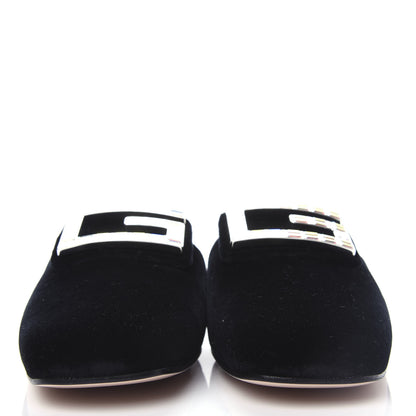 Gucci Velvet Crystal Square G Madelyn Slippers 41 Black 2 of 11