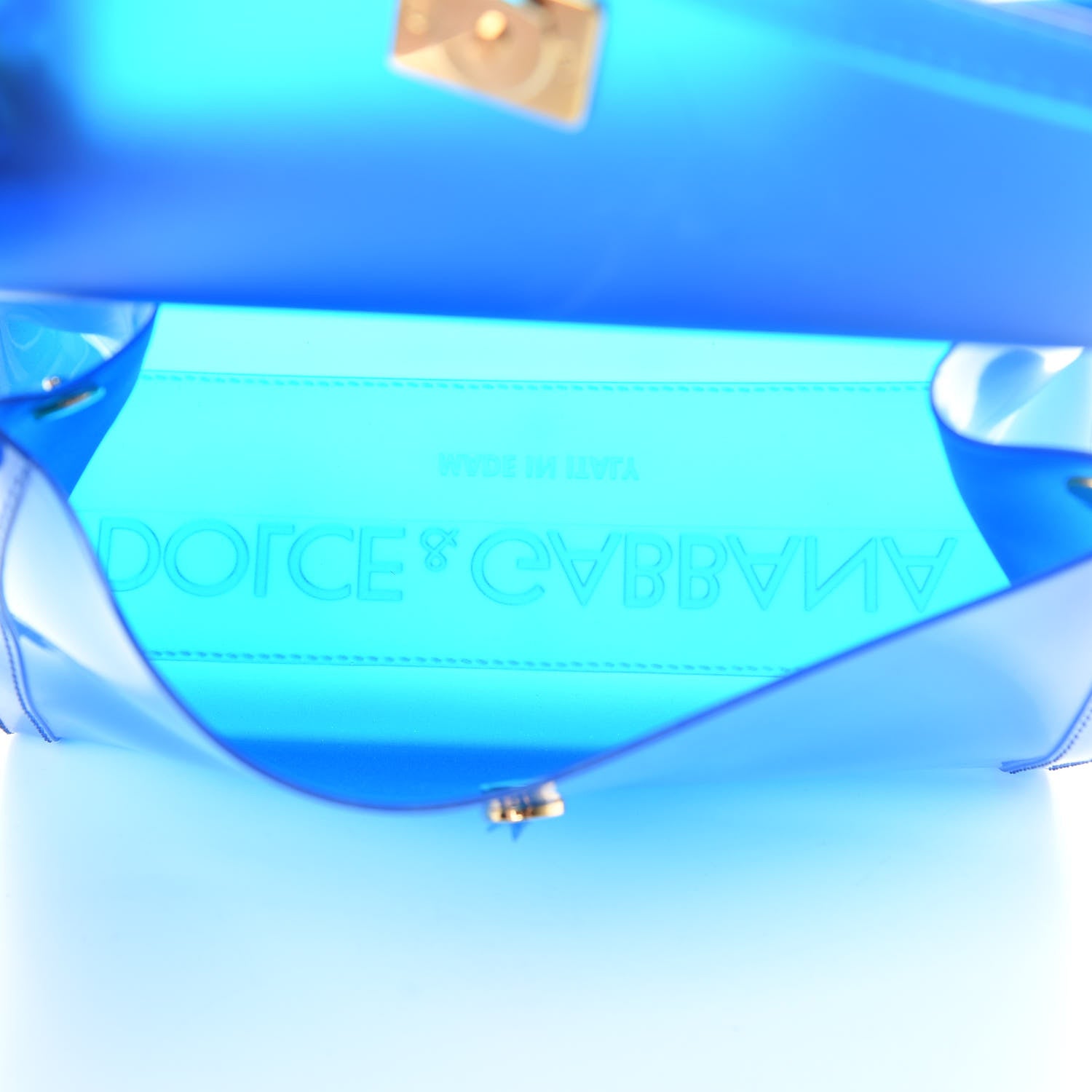 Dolce & Gabbana Rubber Semi Transparent Miss Sicily Satchel Blue 6 of 11