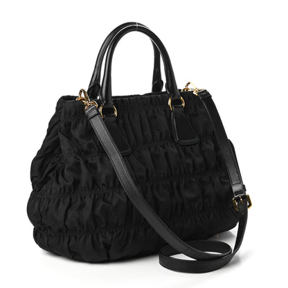 Prada Tessuto Nylon Gaufre Tote Black 3 of 10
