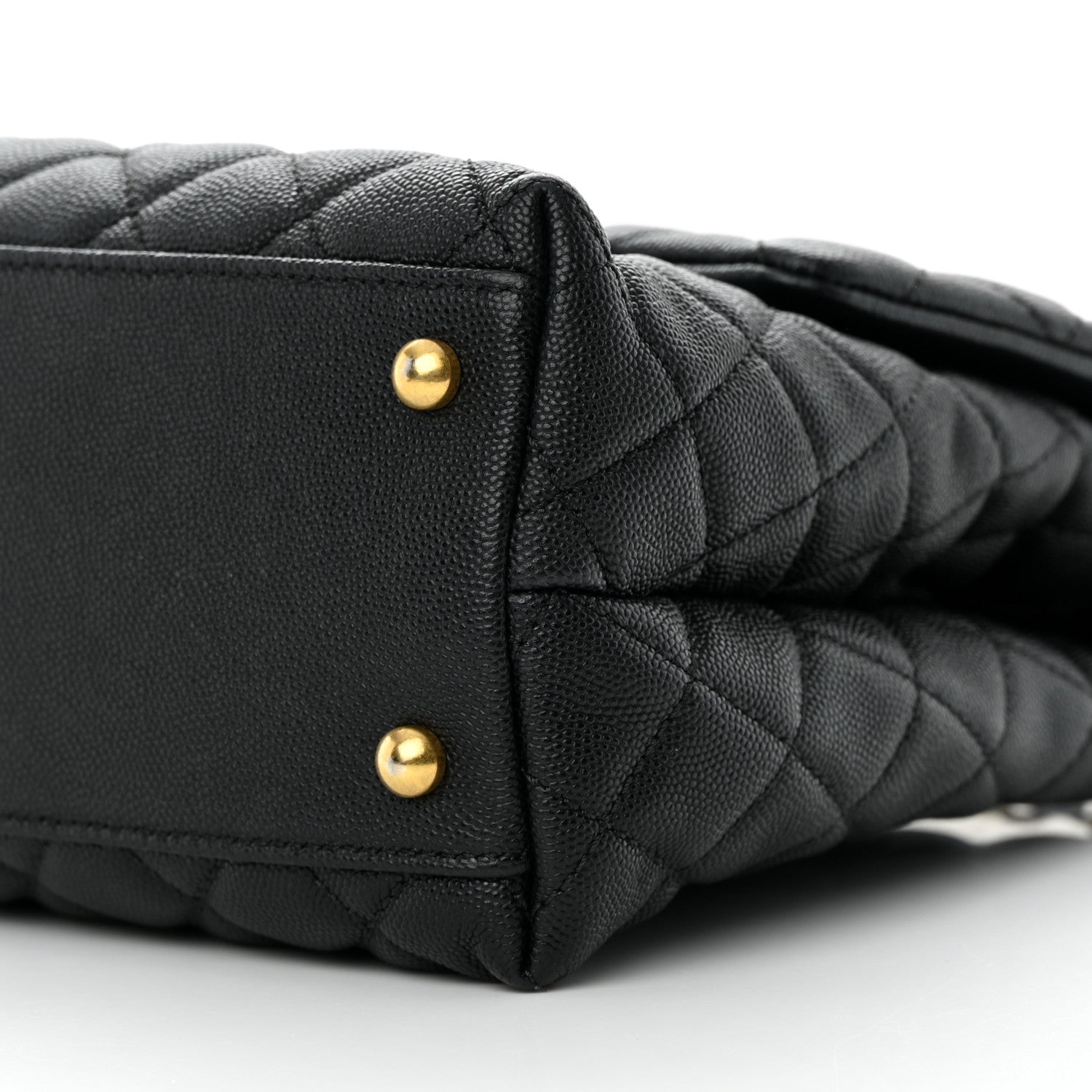 Chanel Caviar Quilted Medium Coco Handle Flap Black 10 of 12