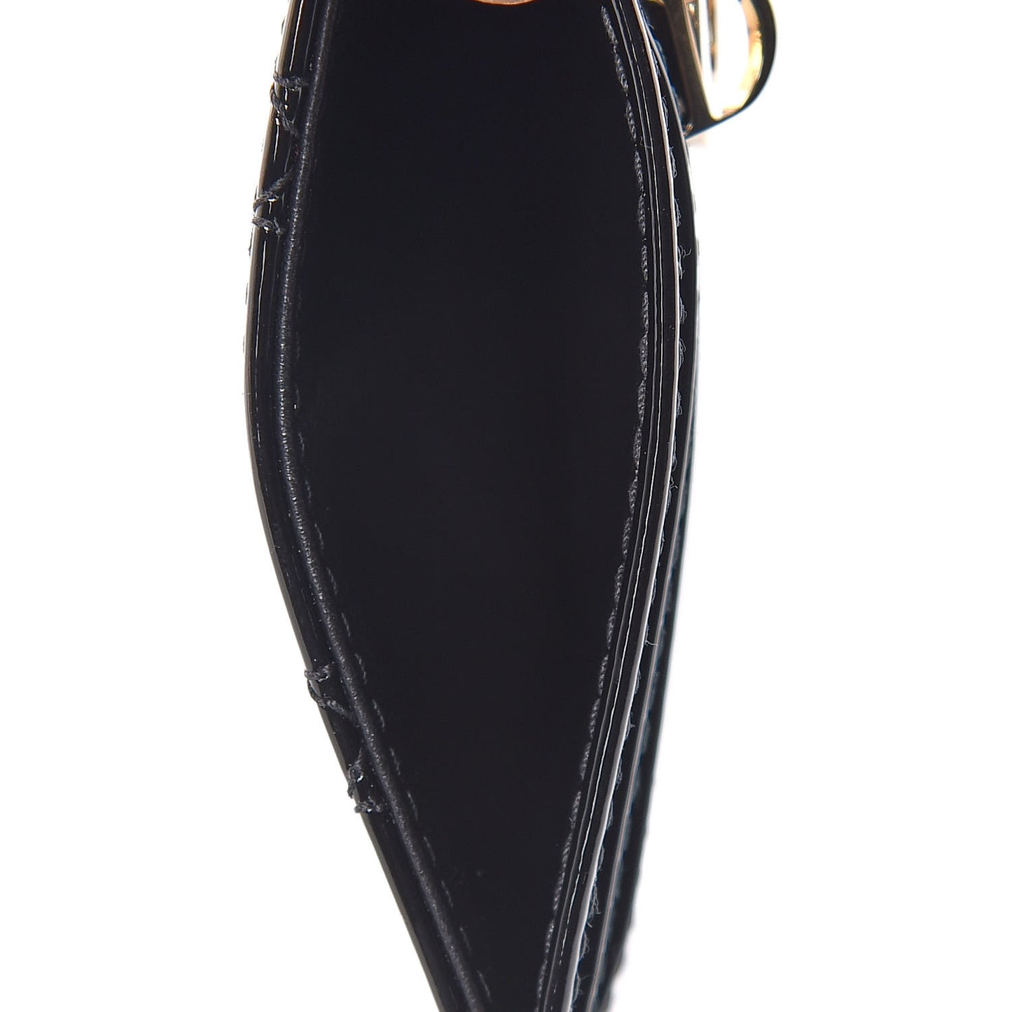 Patent Cannage Lady Dior Card Holder Black