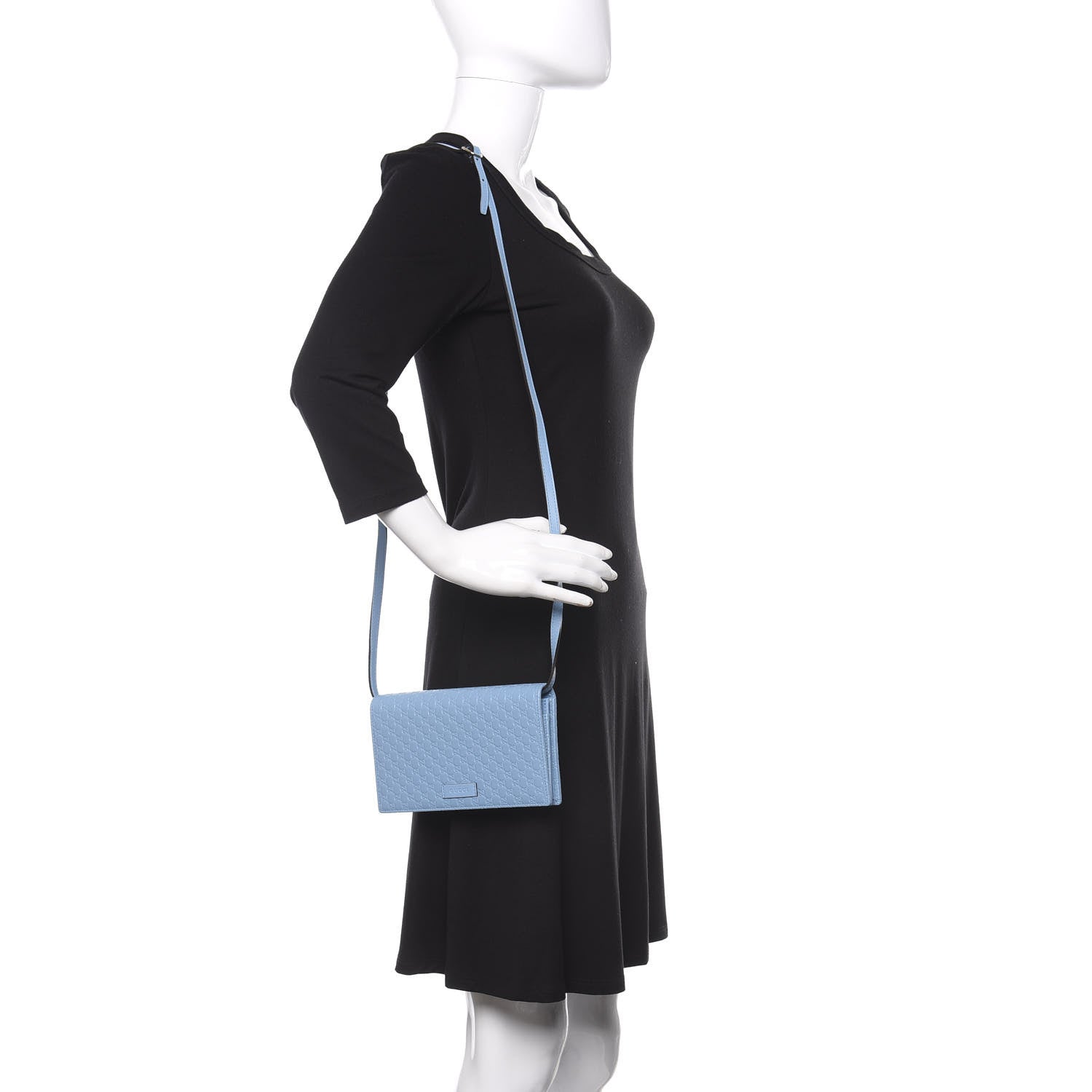 Gucci Microguccissima Crossbody Wallet Mineral Blue 2 of 10