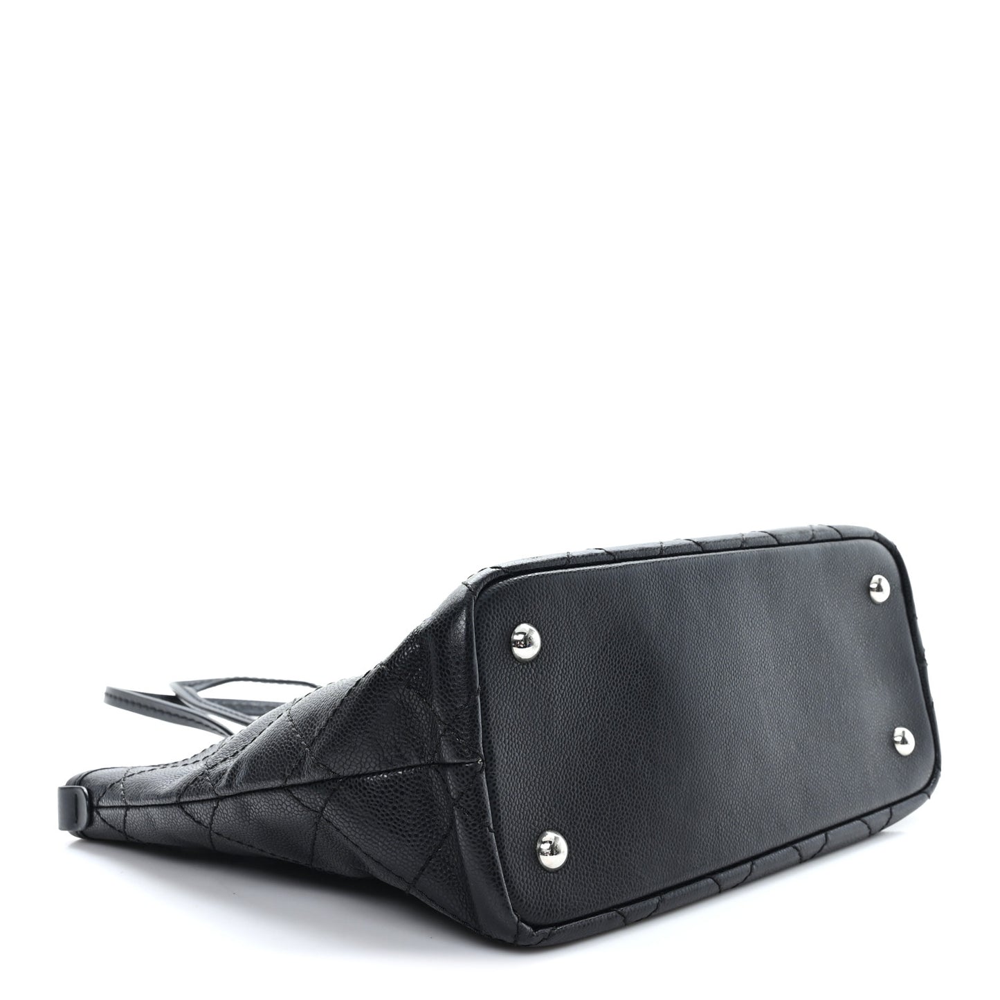 Grained Calfskin Shopping Fever Tote Black