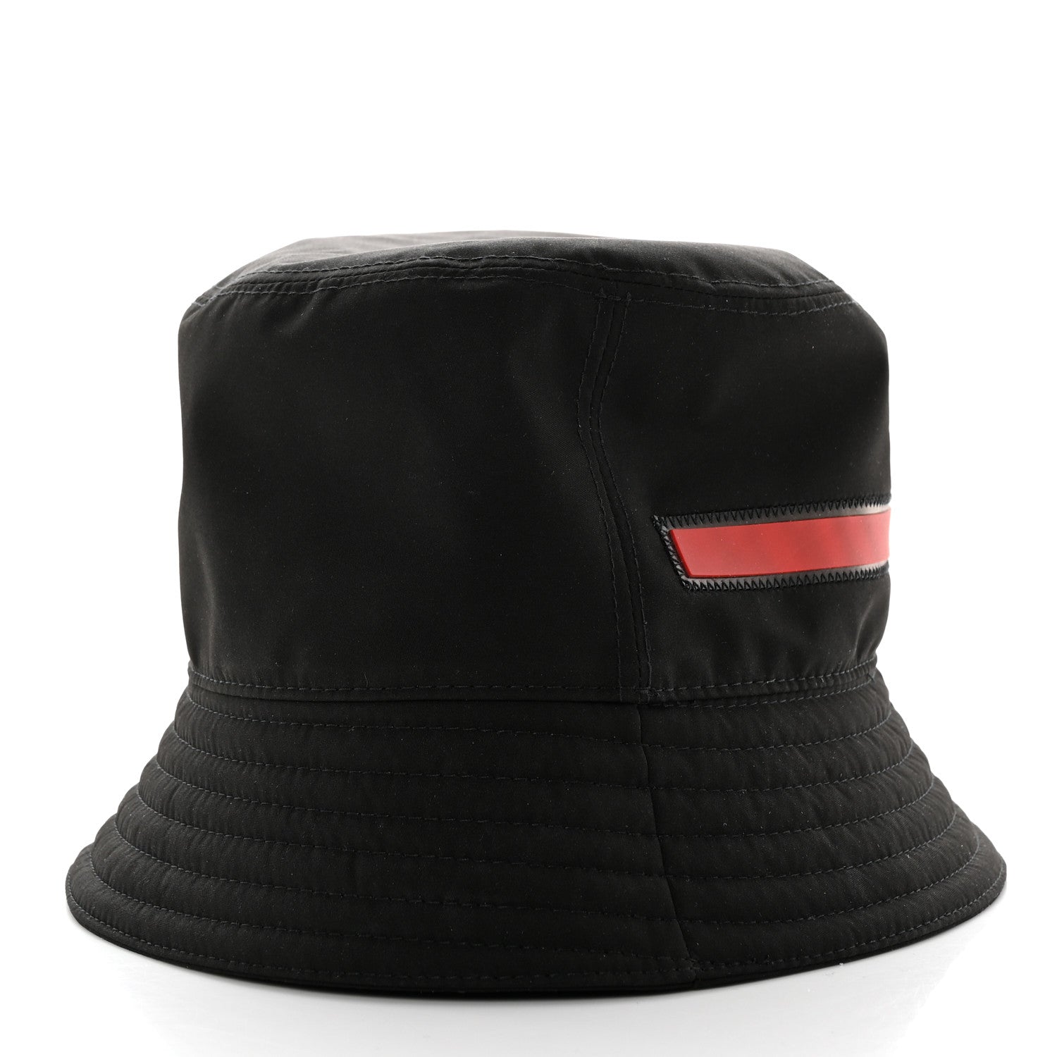 Prada Technical Nylon Linea Rossa Bucket Hat M Black 5 of 8