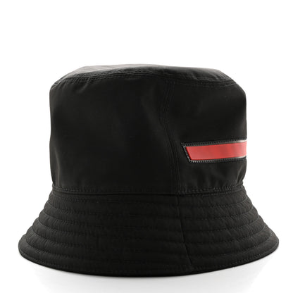 Prada Technical Nylon Linea Rossa Bucket Hat M Black 5 of 8