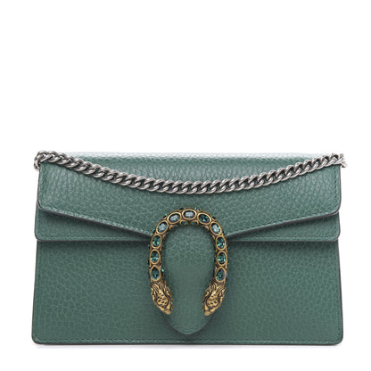 Gucci Calfskin Super Mini Dionysus Shoulder Bag Emerald 1 of 10