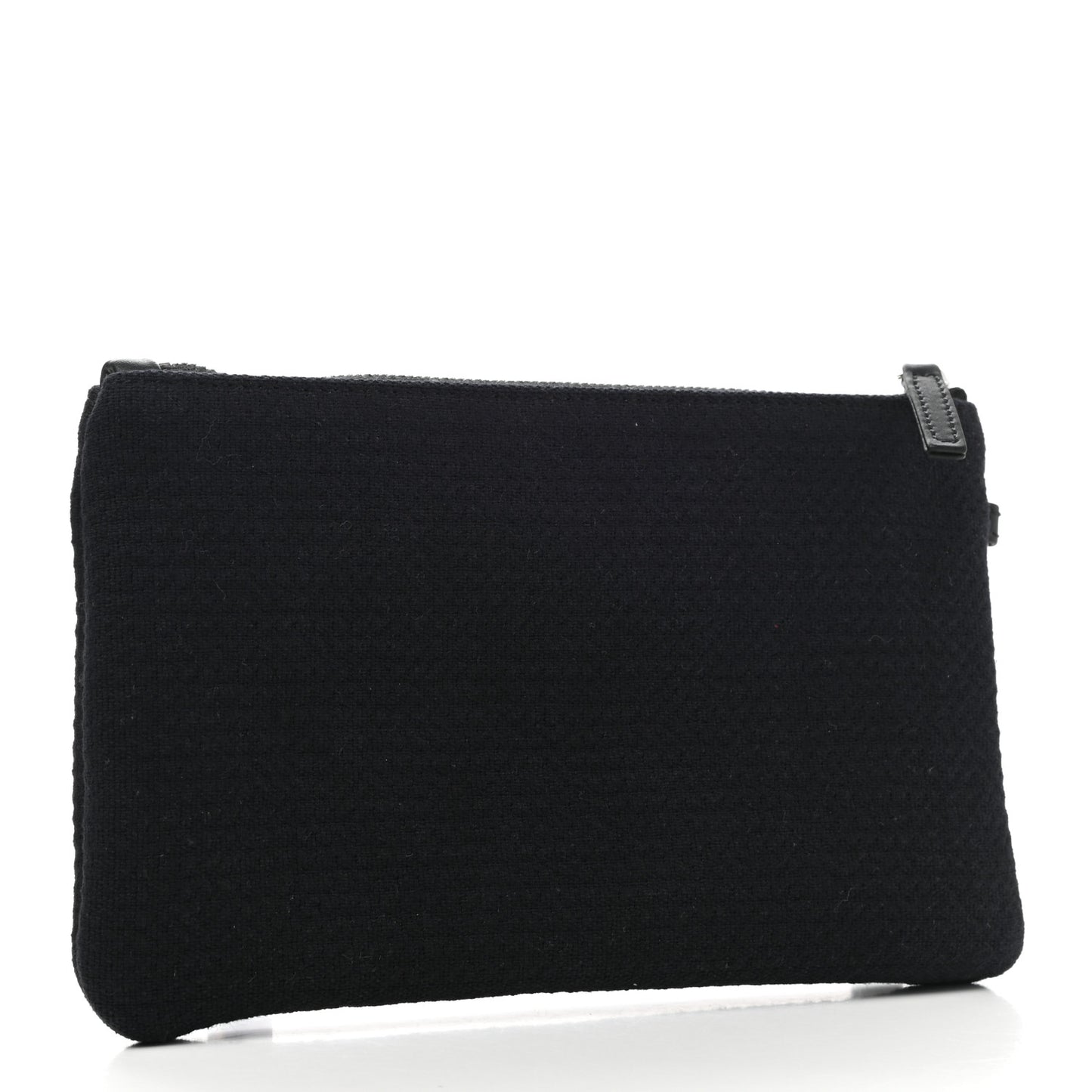 Mixed Fibers Small Deauville Pouch Black