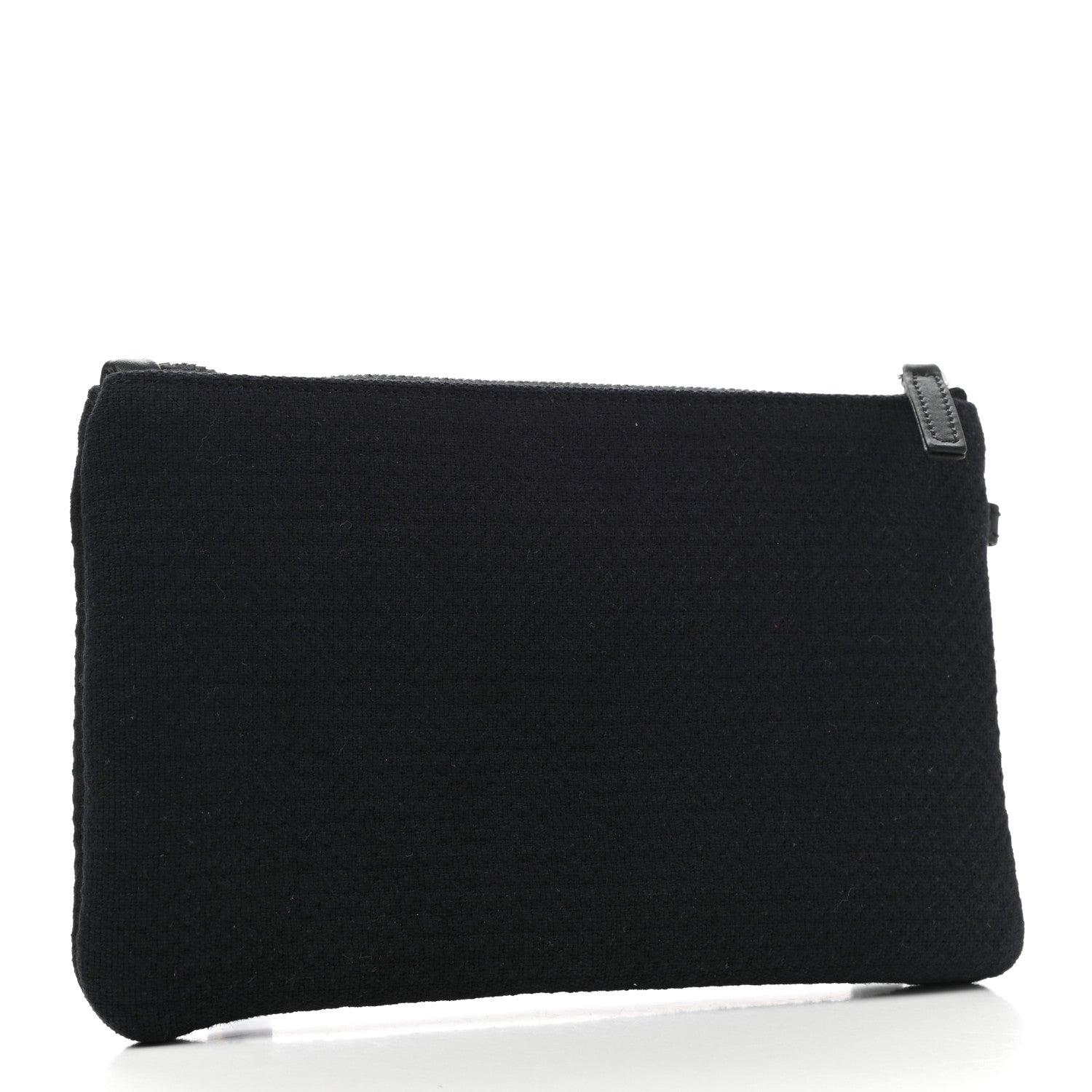Chanel Mixed Fibers Small Deauville Pouch Black 3 of 5