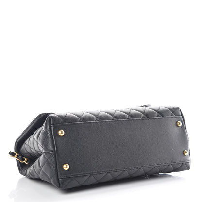 Chanel Caviar Quilted Small Coco Handle Flap Black 4 of 9