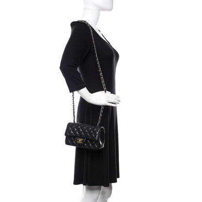 Chanel Lambskin Quilted Mini Rectangular Flap Black 2 of 11