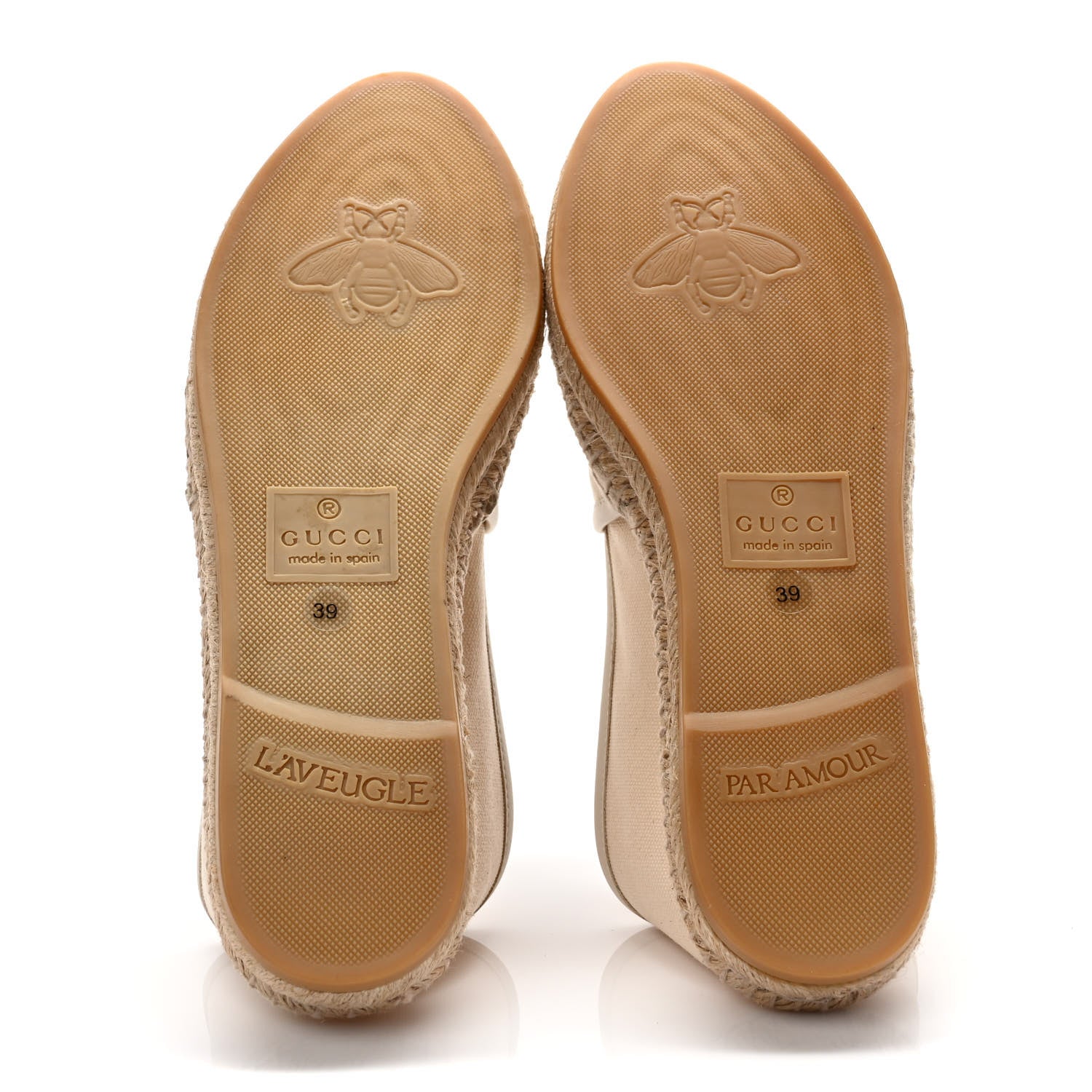 Gucci Canvas Logo Espadrilles 39 Greggio White 5 of 8