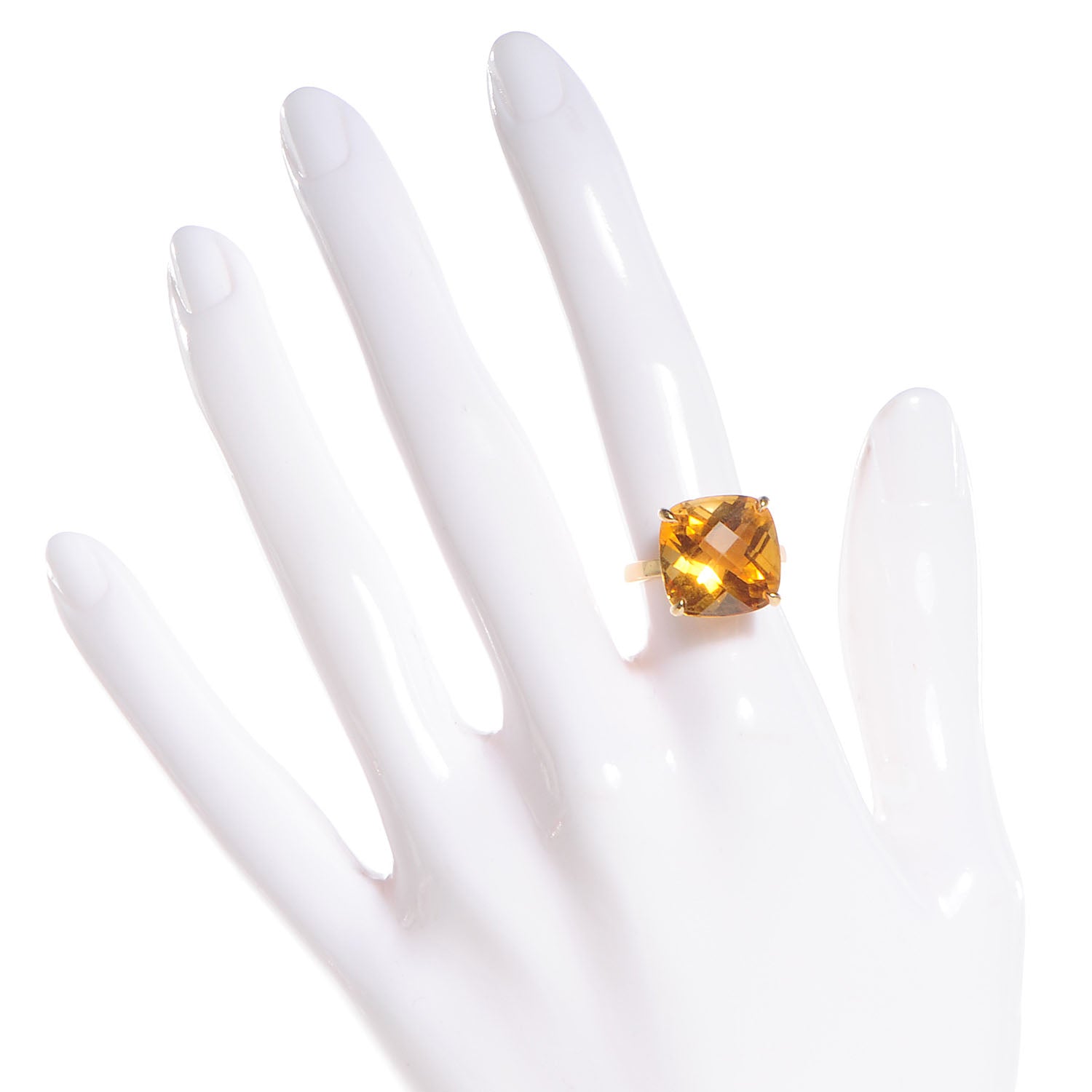 Tiffany 18k Gold Citrine Sparklers Cocktail Ring 5.5 2 of 6