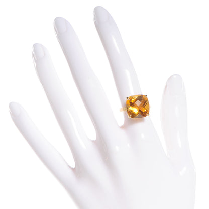 Tiffany 18k Gold Citrine Sparklers Cocktail Ring 5.5 2 of 6