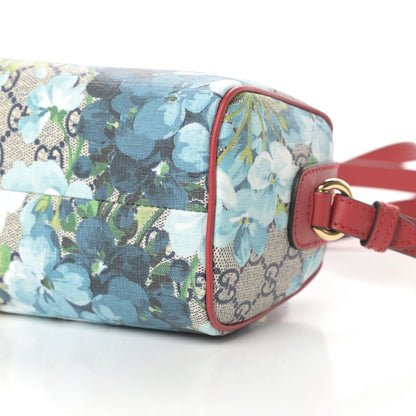 Gucci GG Supreme Monogram Blooms Mini Boston Navy Blue Hibiscus 10 of 10