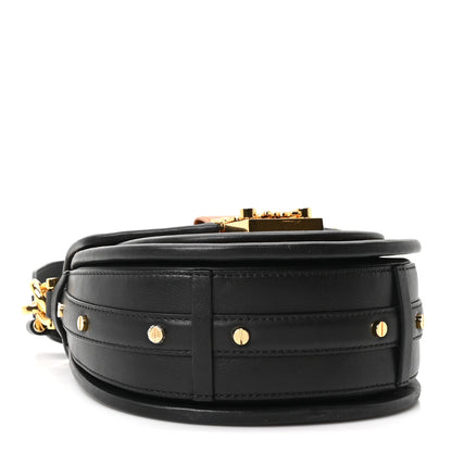 MCM Visetos Mini Patricia Round Crossbody Wallet Cognac Black 4 of 9
