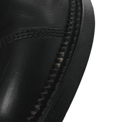 Chanel Calfskin Quilted Lace Up Combat Boots 37 Black 13 of 14