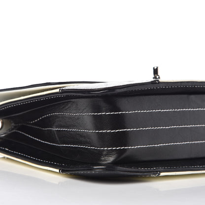 Chanel Patent Square Quilted Small Flap White Black 12 of 12