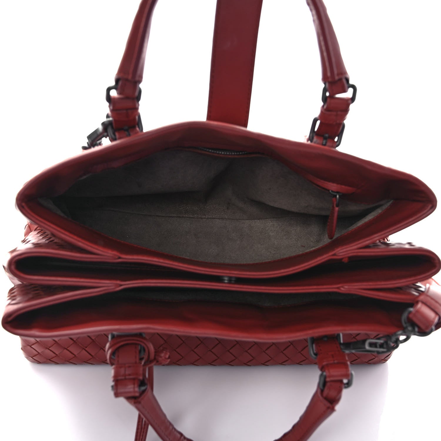 Bottega Veneta Nappa Intrecciato Small Roma Tote Red 5 of 12