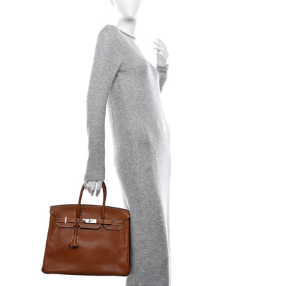 Hermes Natural Barenia Faubourg Birkin 35 Fauve 2 of 10
