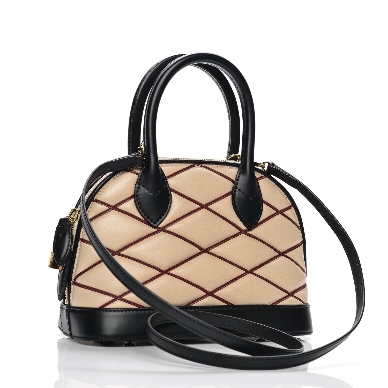 Louis Vuitton Lambskin Malletage Alma BB Natural 3 of 6