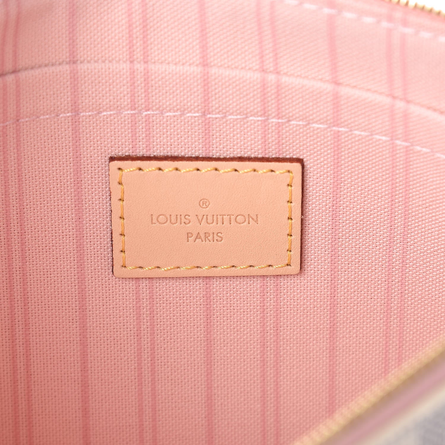 Louis Vuitton Damier Azur Neverfull MM GM Pochette Rose Ballerine 6 of 7