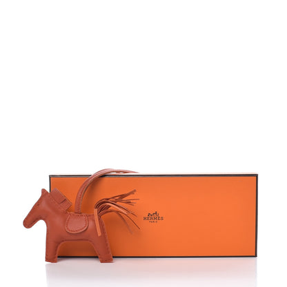 Hermes Milo Lambskin Grigri Rodeo Horse Bag Charm PM Cornaline 6 of 6