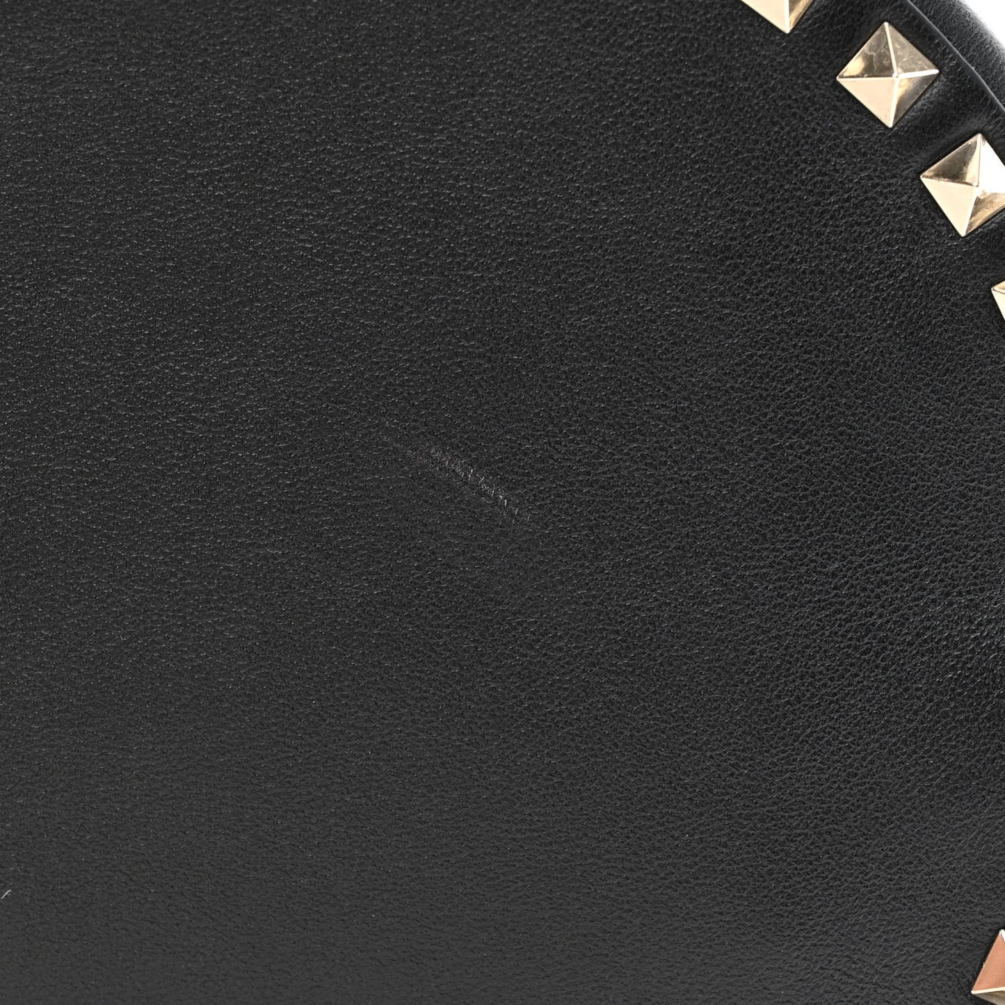 Calfskin Rockstud Round Crossbody Bag Black