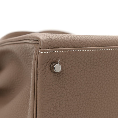 Hermes Togo Horseshoe Kelly Retourne 35 Etoupe 11 of 12