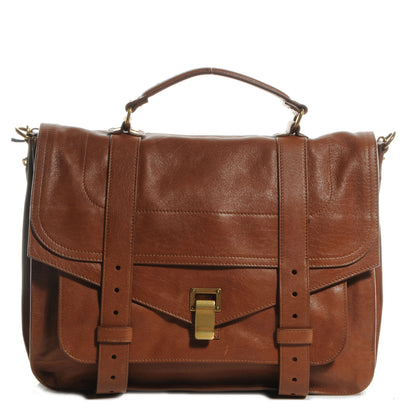 Proenza Schouler Lambskin Large PS1 Satchel Saddle 1 of 12
