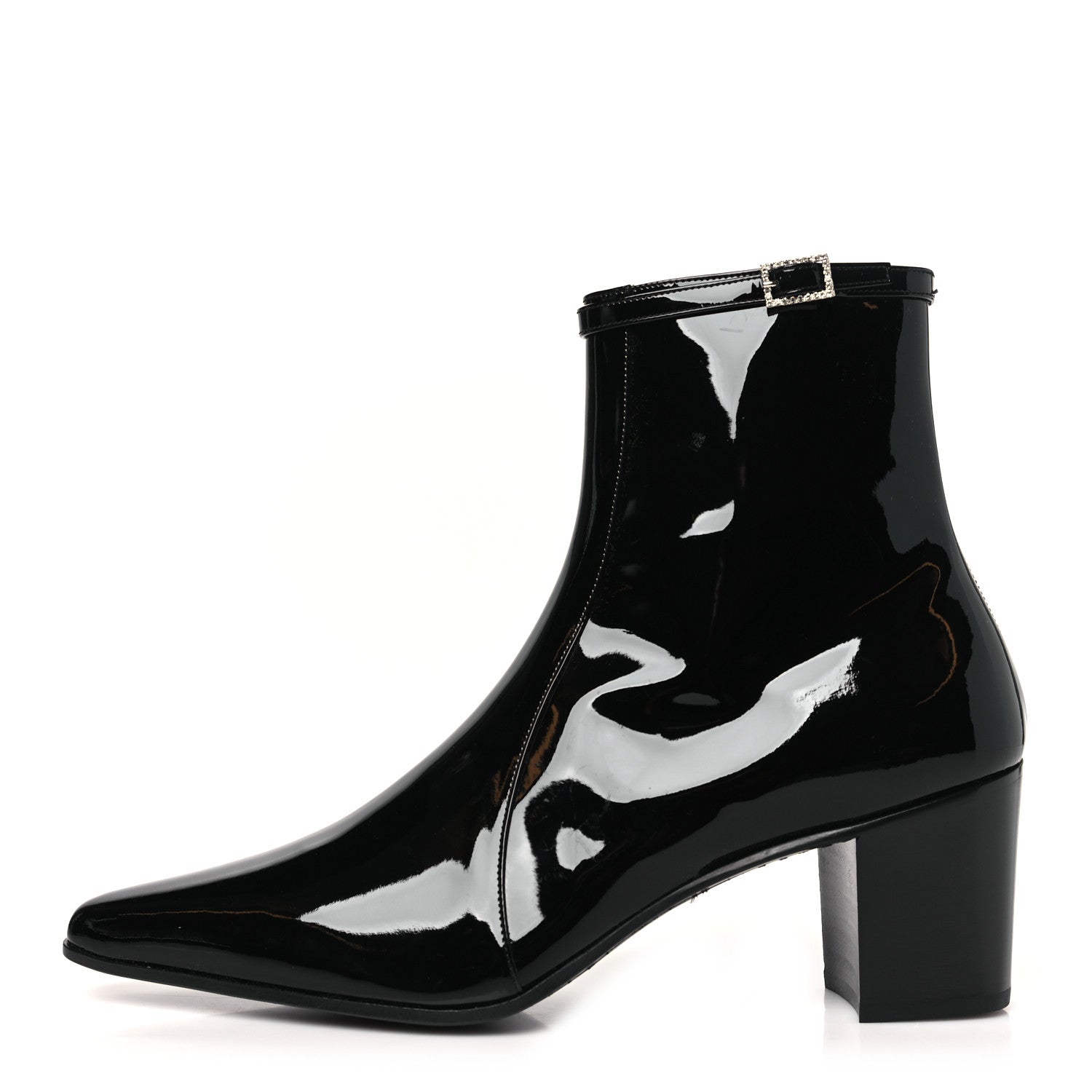 Saint Laurent Patent Arsun Ankle Booties 42 Black 1 of 9