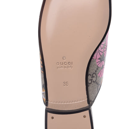 Gucci GG Supreme Monogram Bengal Womens Princetown Slippers 36 Beige Crop Pink 7 of 9