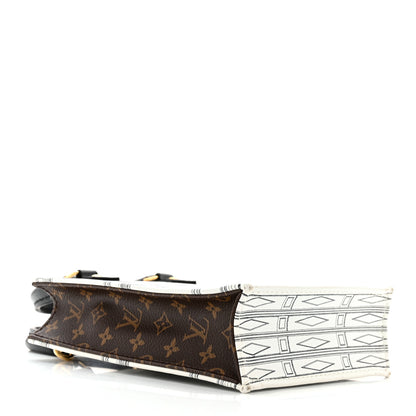 Louis Vuitton X FORNASETTI Calfskin Architettura Petit Sac Plat Black White 4 of 9