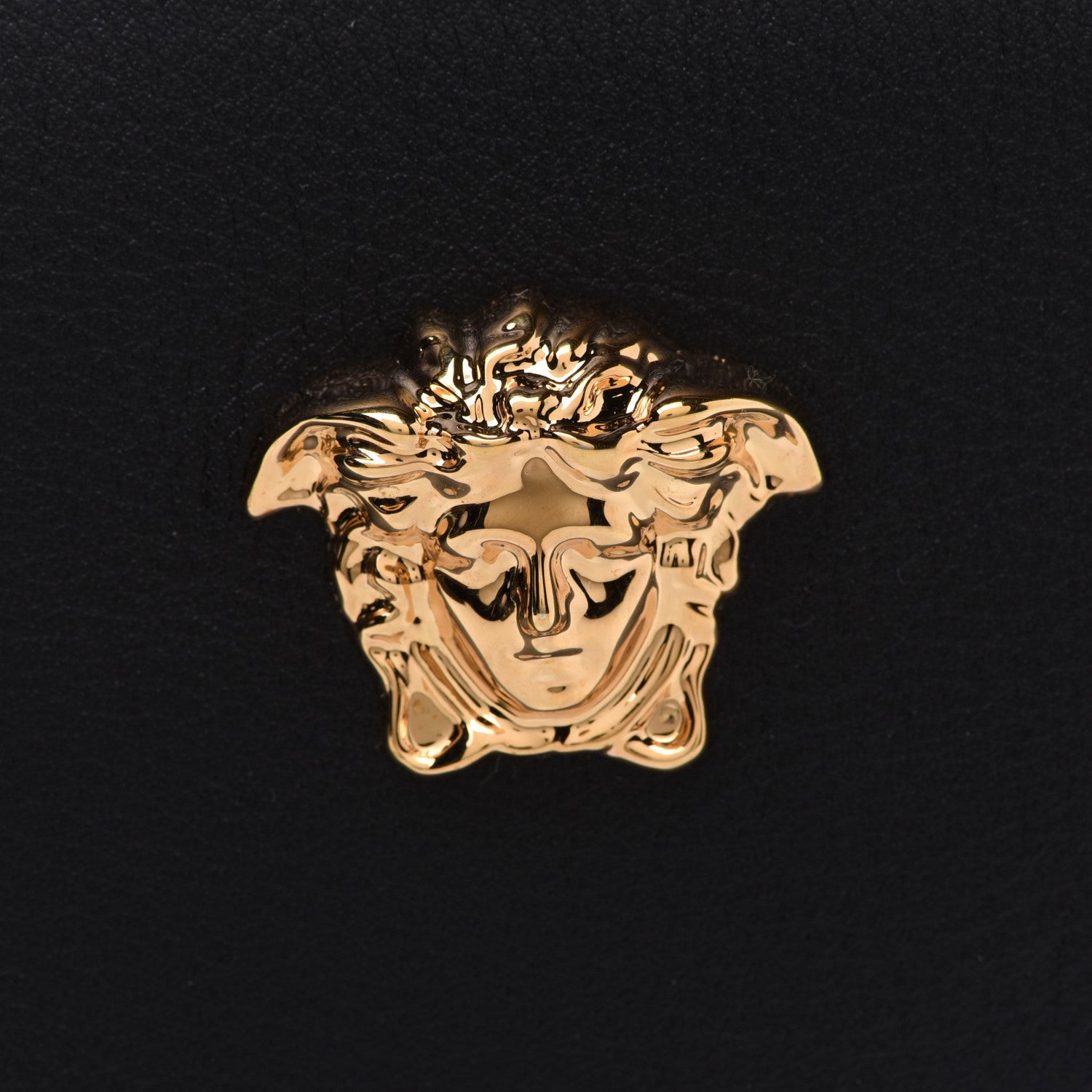 Versace Calfskin Medusa Compact Zip Around Wallet Black 7 of 8