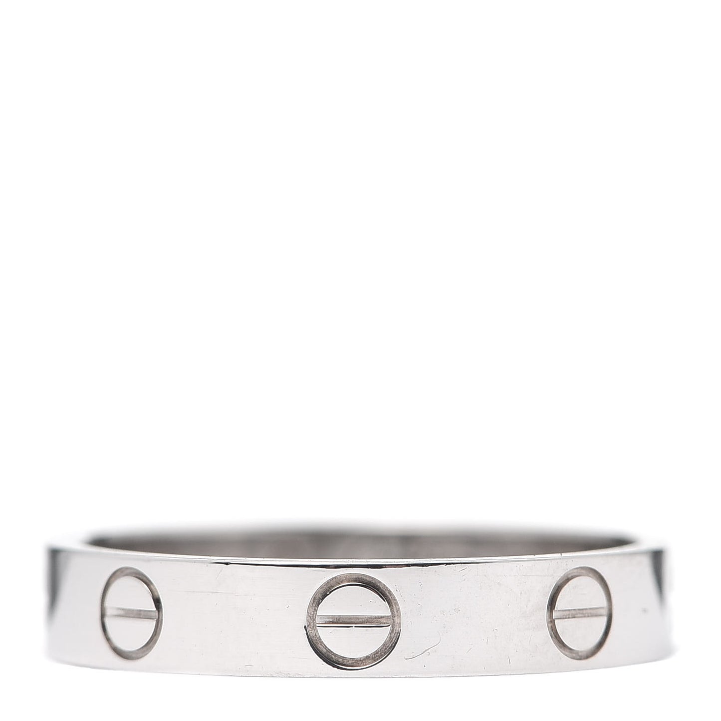 18K White Gold 3.5mm LOVE Wedding Band Ring 55 7.25