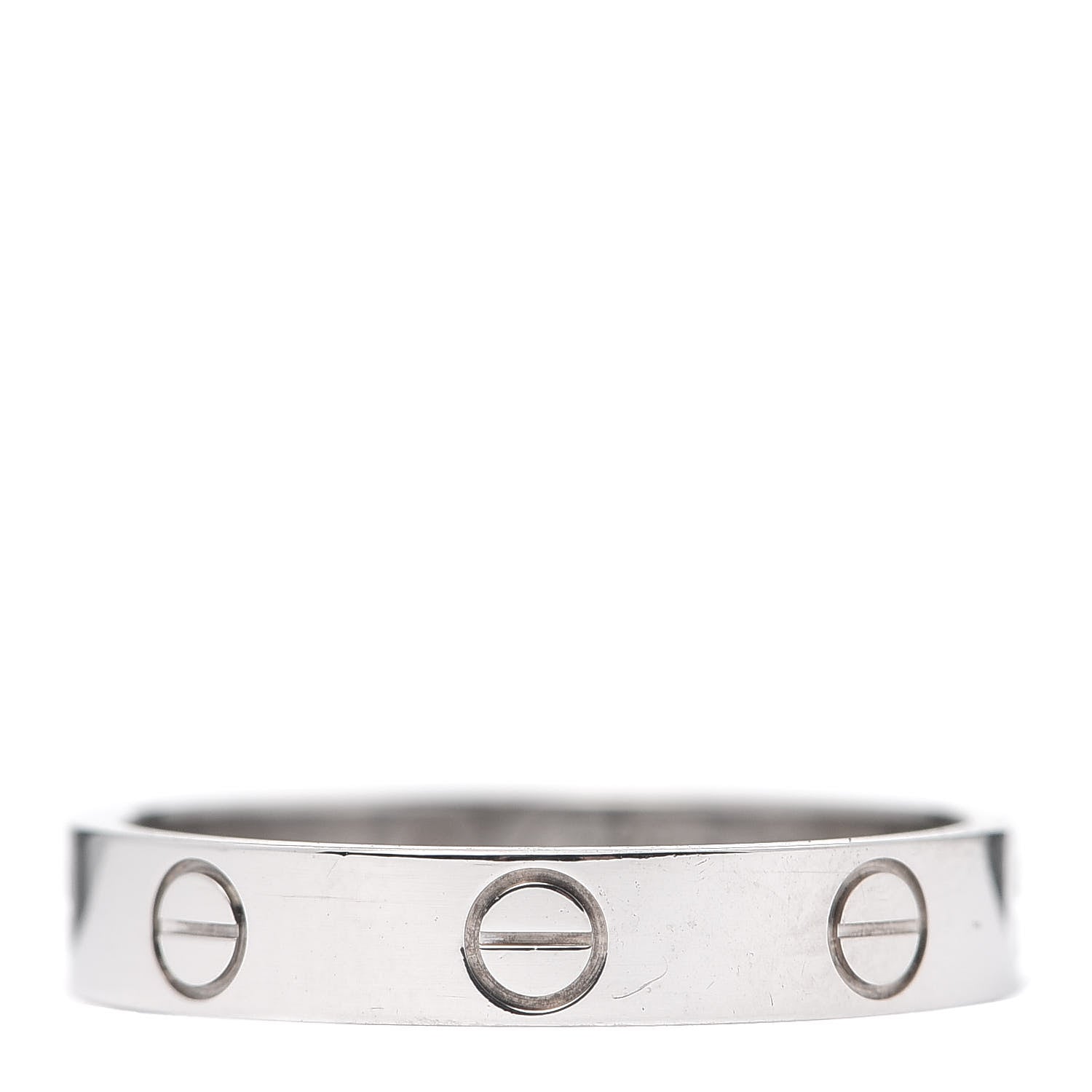 Cartier 18K White Gold 3.5mm LOVE Wedding Band Ring 55 7.25 1 of 4