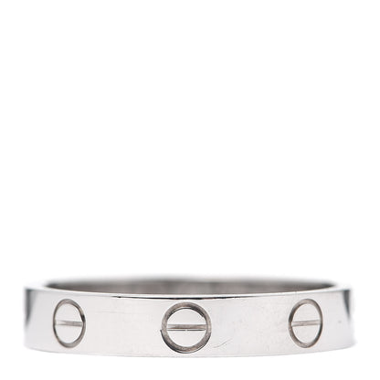 Cartier 18K White Gold 3.5mm LOVE Wedding Band Ring 55 7.25 1 of 4
