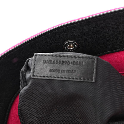 Saint Laurent Wool Rive Gauche Tote Fuchsia 7 of 9