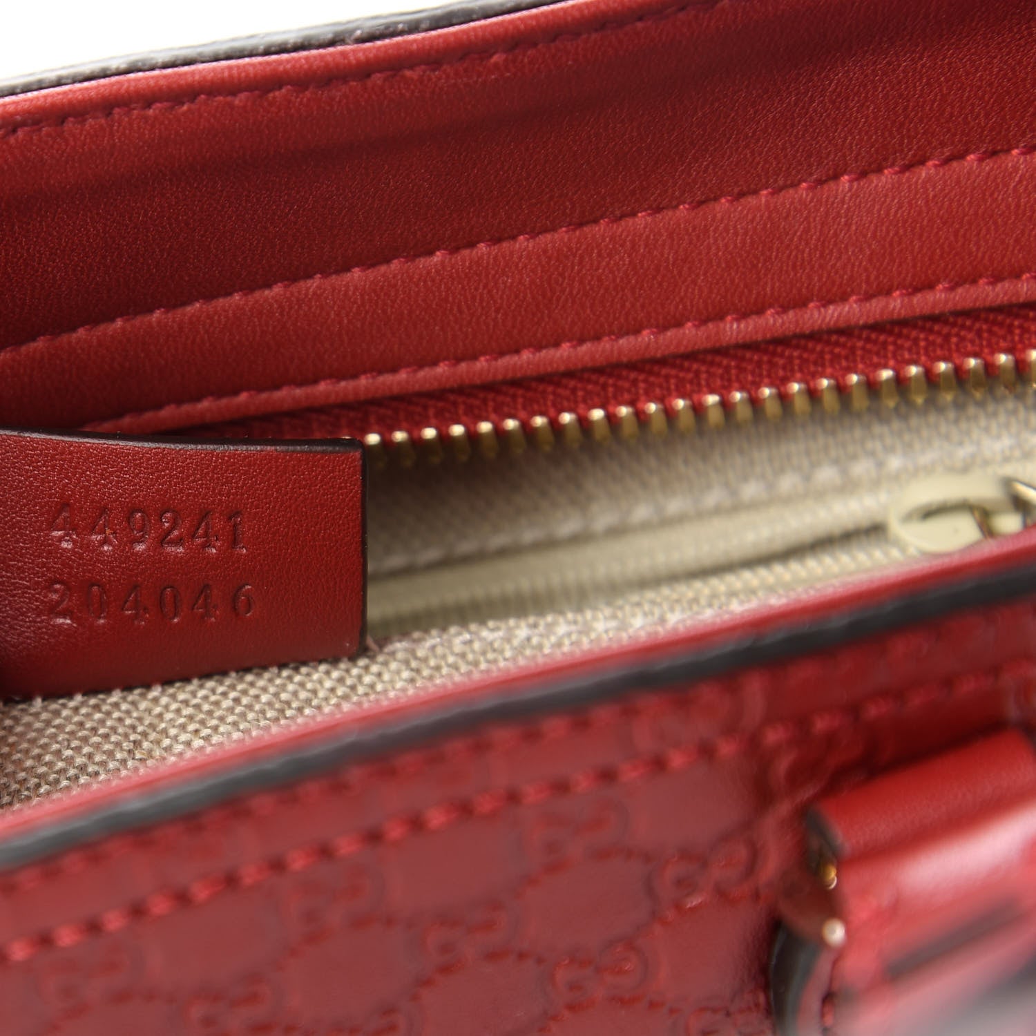Gucci Microguccissima Small Bree Tote Red 9 of 11