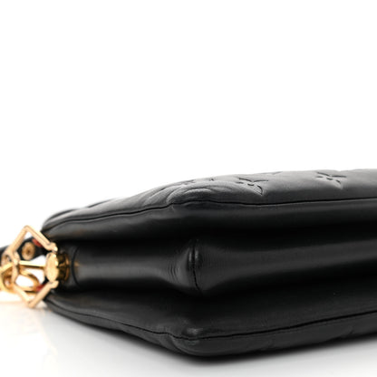 Louis Vuitton Lambskin Embossed Monogram Coussin BB Black 11 of 14