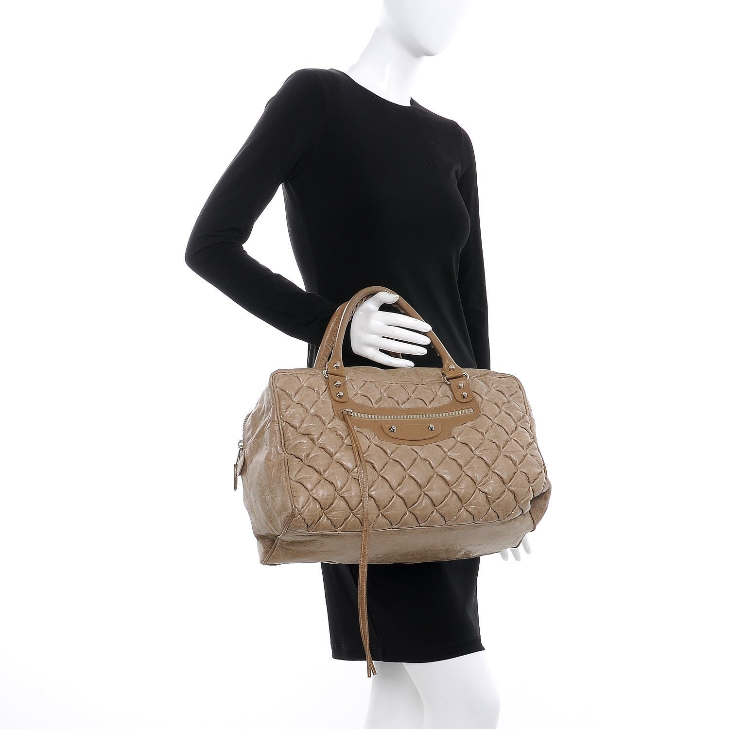 Balenciaga Agneau Quilted Matelasse MM Tote 2 of 7