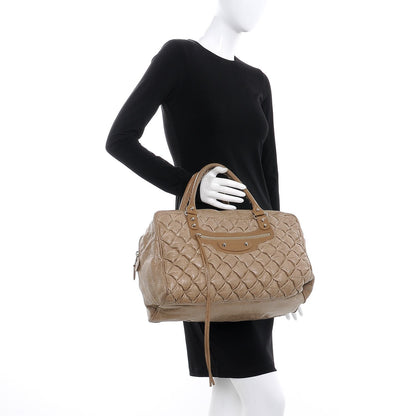 Balenciaga Agneau Quilted Matelasse MM Tote 2 of 7
