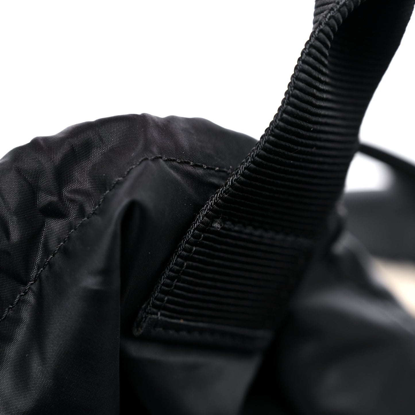 Wool Nylon Quilted Coco Neige Tote Black Ecru