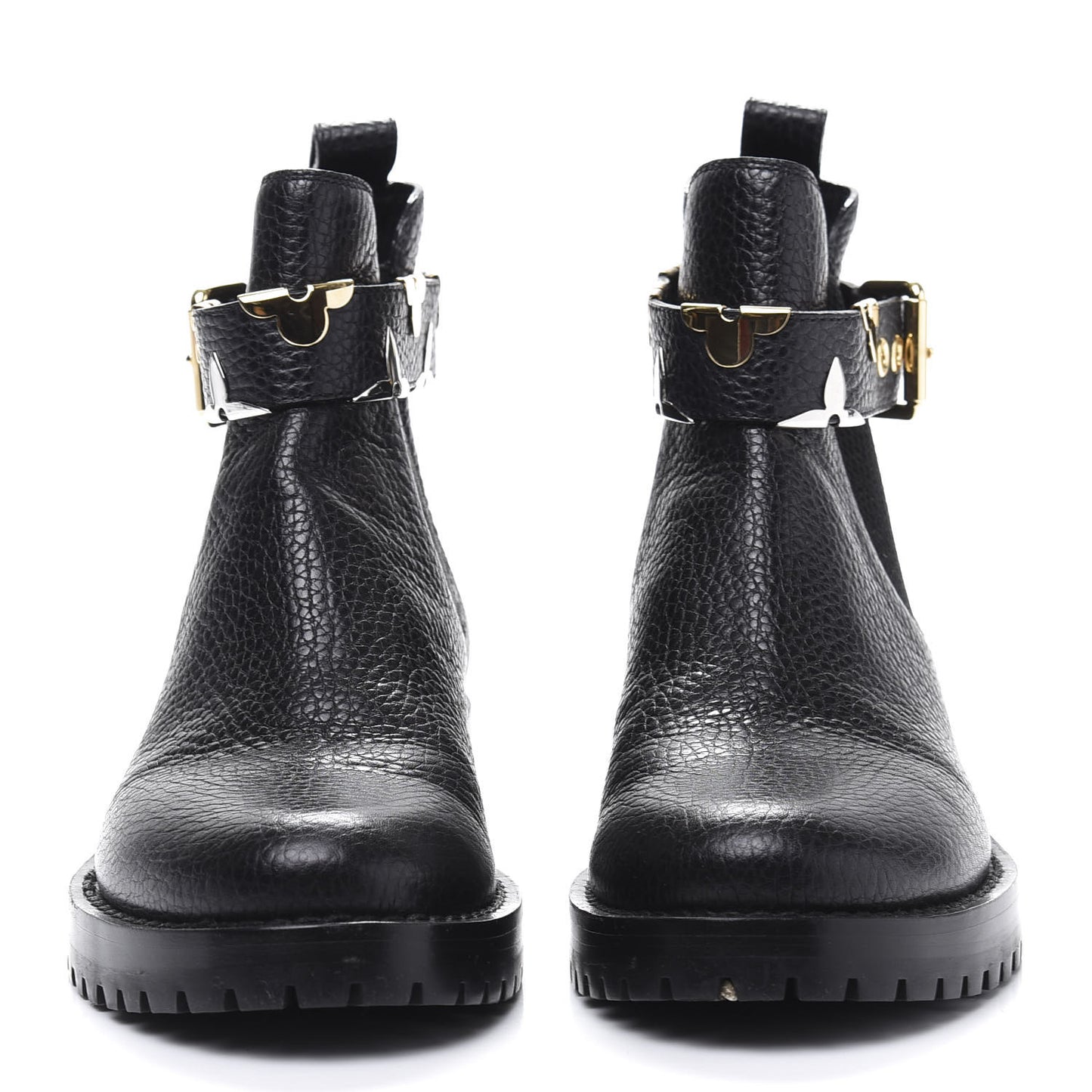 Calfskin Fast Ride Ankle Boots 37 Black
