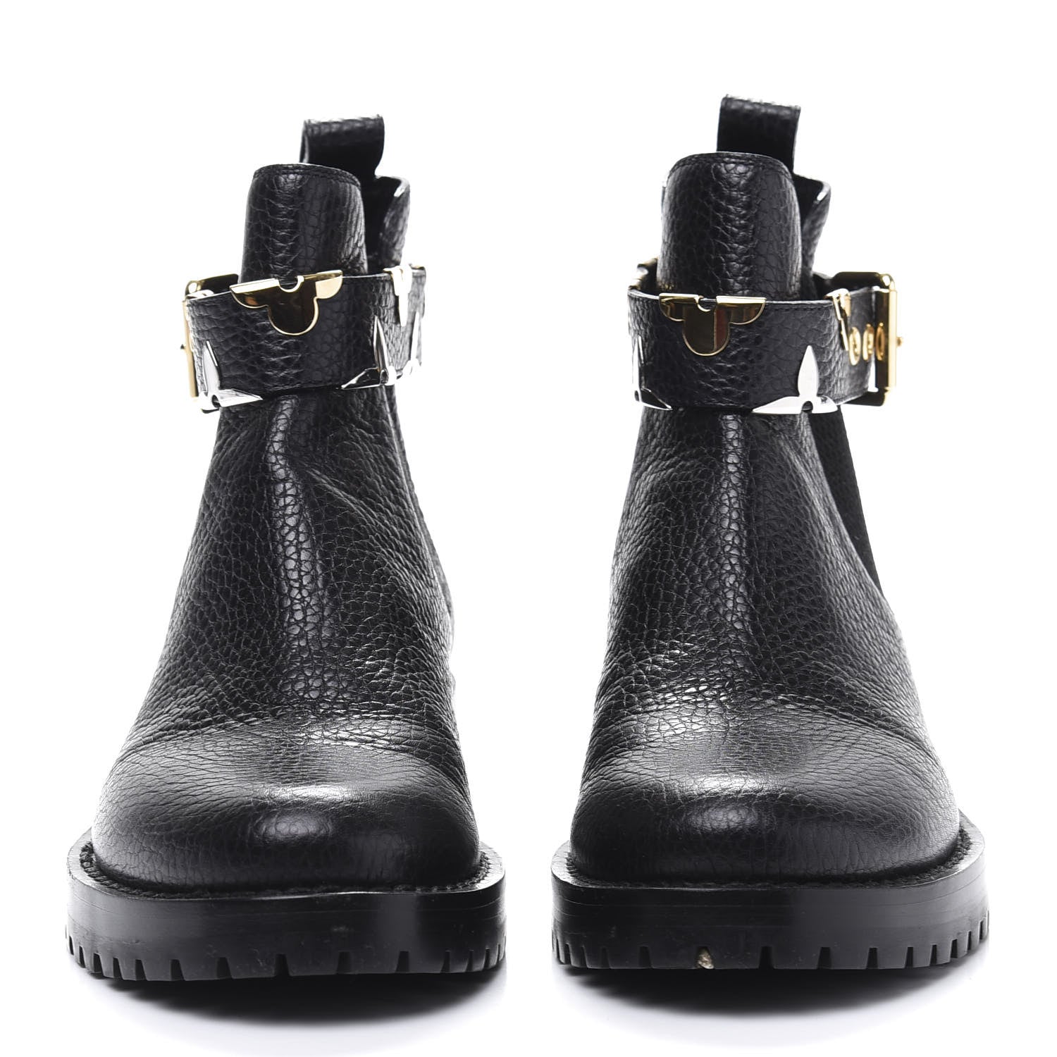 Louis Vuitton Calfskin Fast Ride Ankle Boots 37 Black 2 of 8