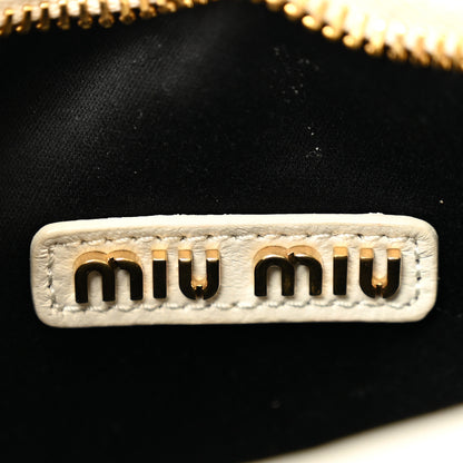 Miu Miu Nappa Matelasse Small Wander Hobo White 6 of 9