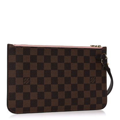 Louis Vuitton Damier Ebene Neverfull MM GM Pochette Rose Ballerine 5 of 8