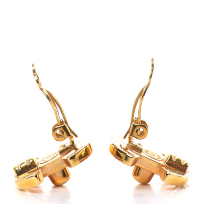 Chanel Metal CC Turnlock Clip On Earrings Gold 3 of 4