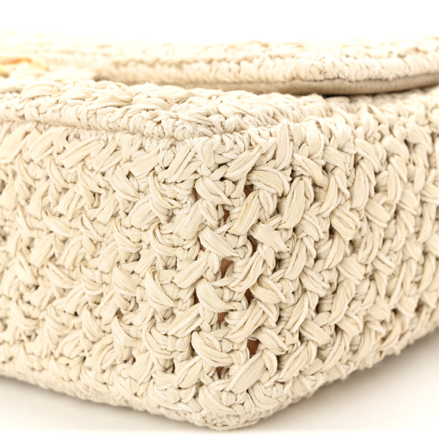 Chanel Raffia Crochet Paris Greece Medium Flap Bag Beige 10 of 10